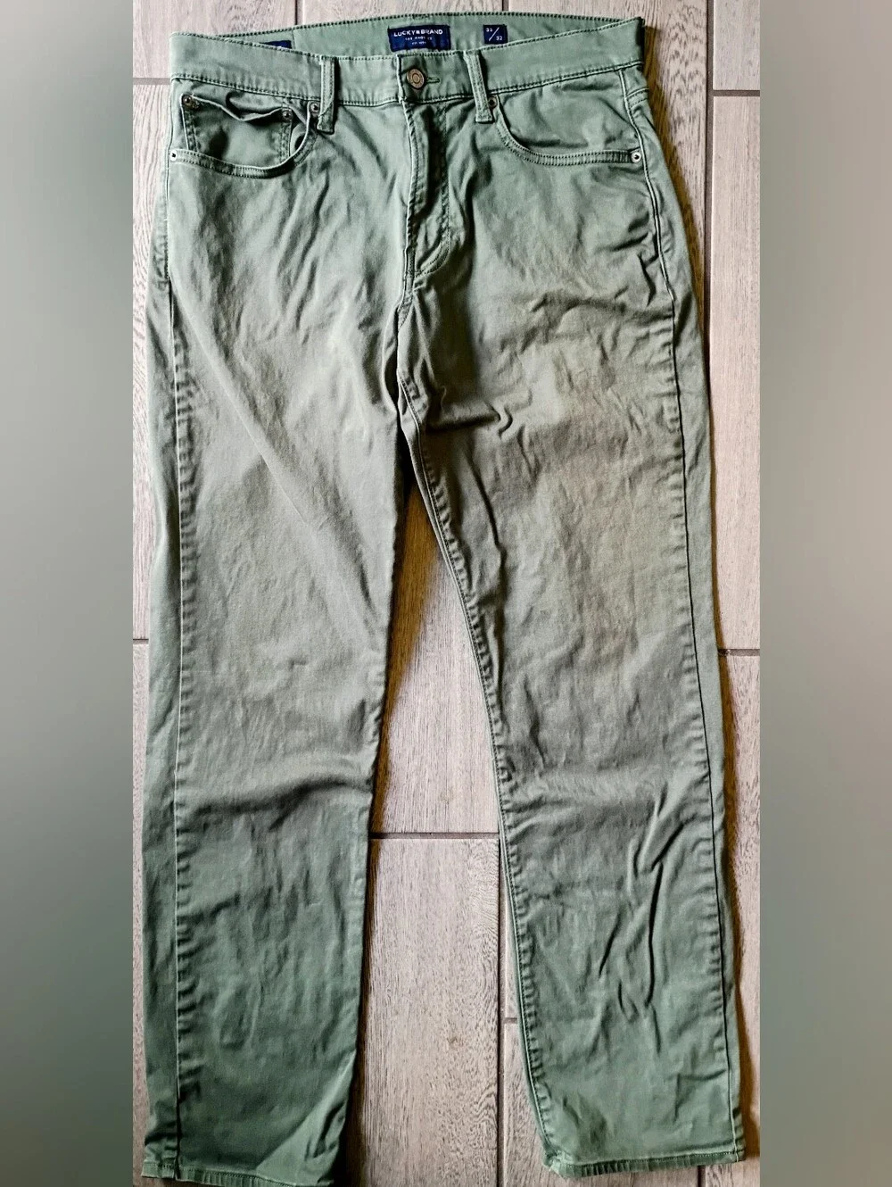 Men's Olive Green Slim Chino Pants